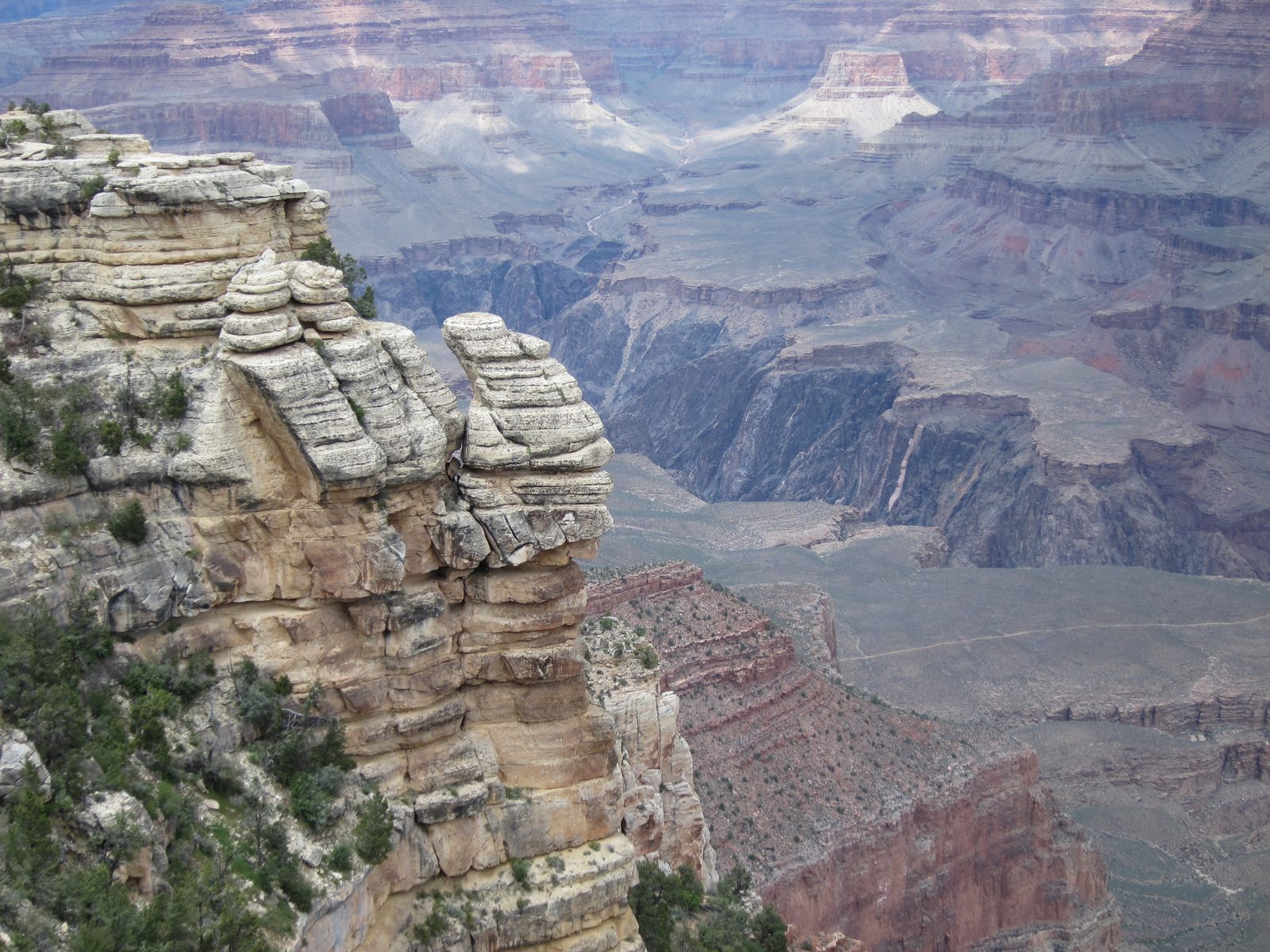 First view of the Grand from the Rim Walk of the South Rim